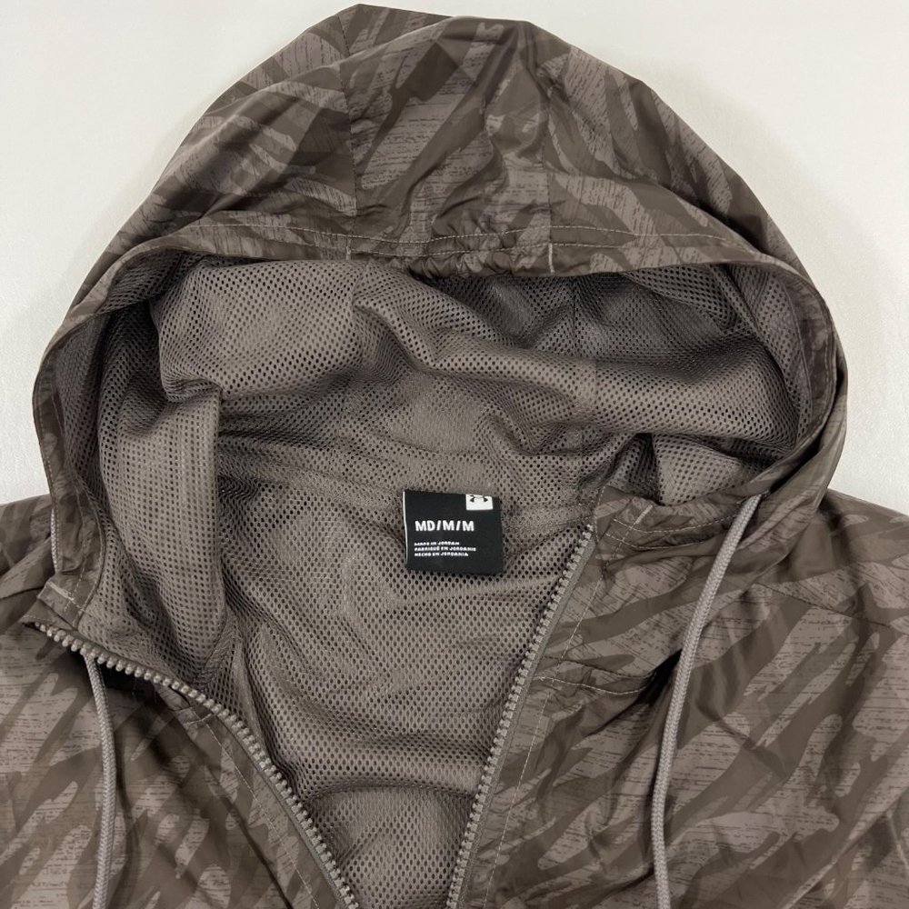 Under Armour Men's Jacket M Camo Print Pullover Windbreaker Green Camo M - Picture 5 of 8